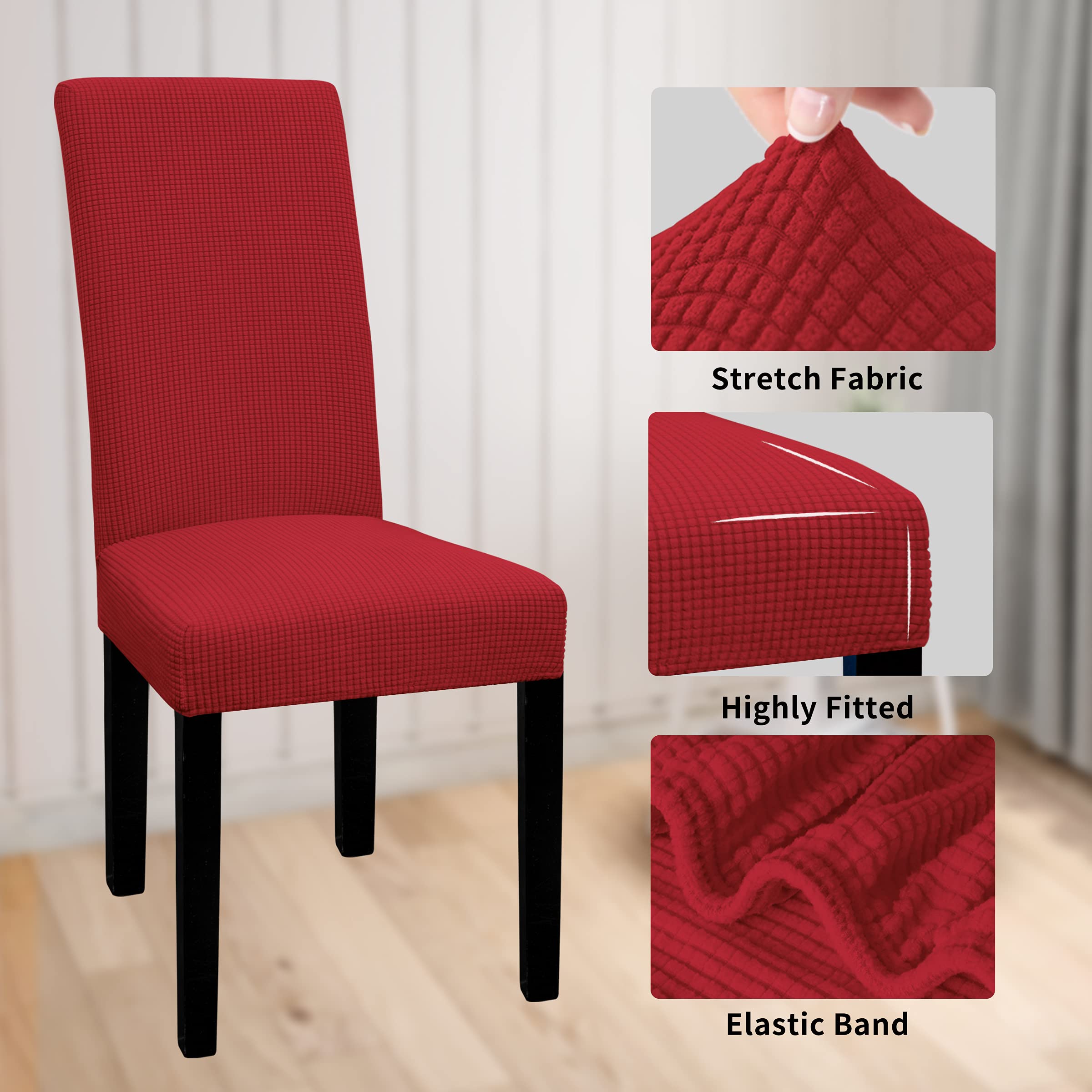 Easy-Going housse en place sur chaise montrant installation facile et rendu net