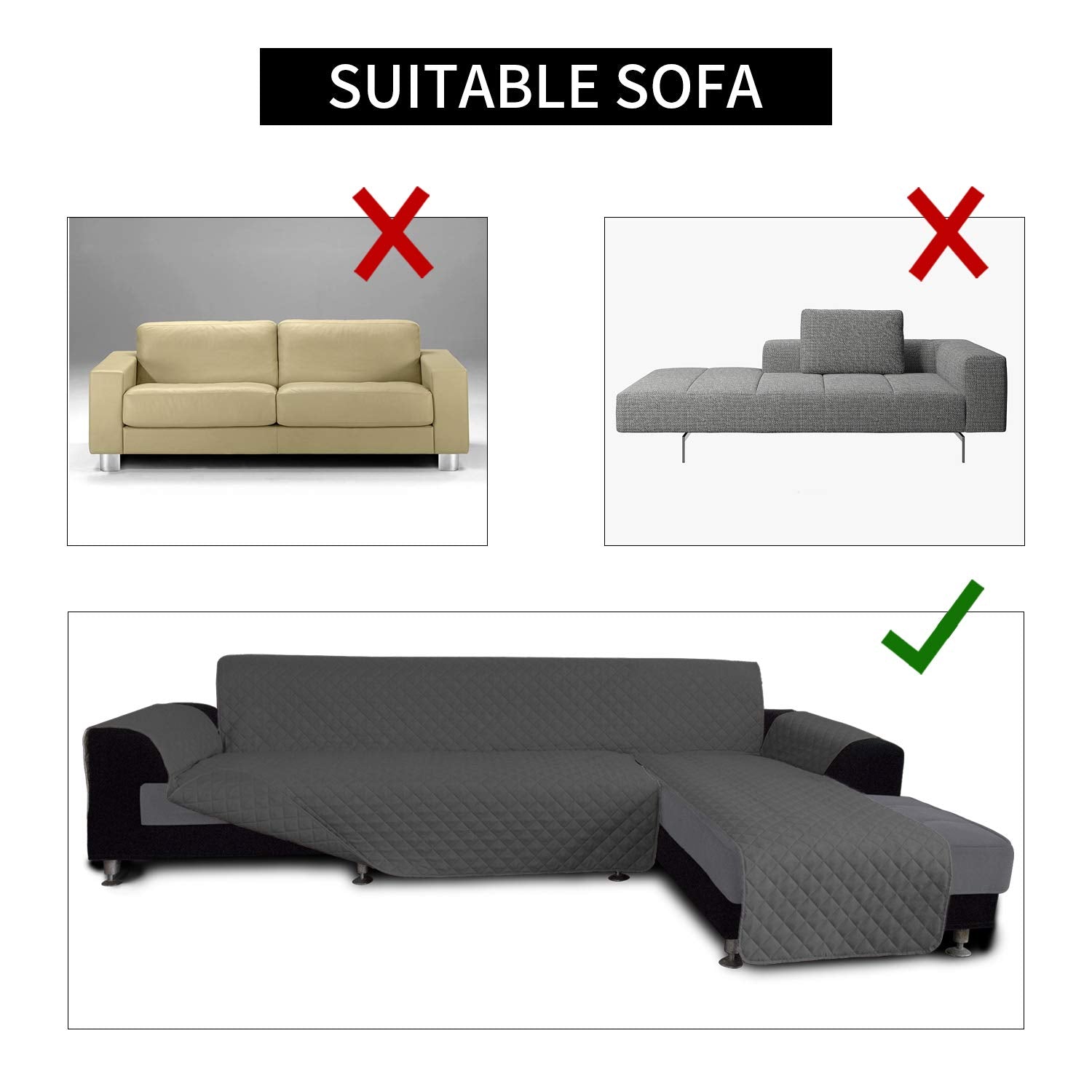 Easy-Going housse sur méridienne en usage, protège des poils et taches