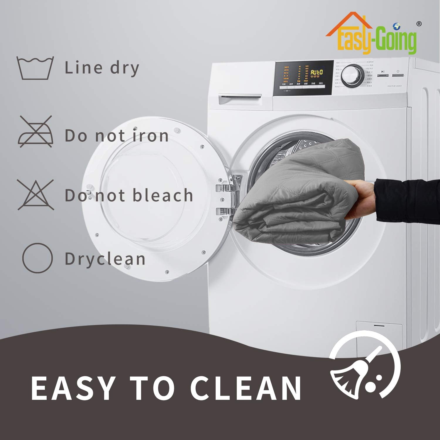 Easy-Going housse sortant de la machine pour un entretien simple et rapide