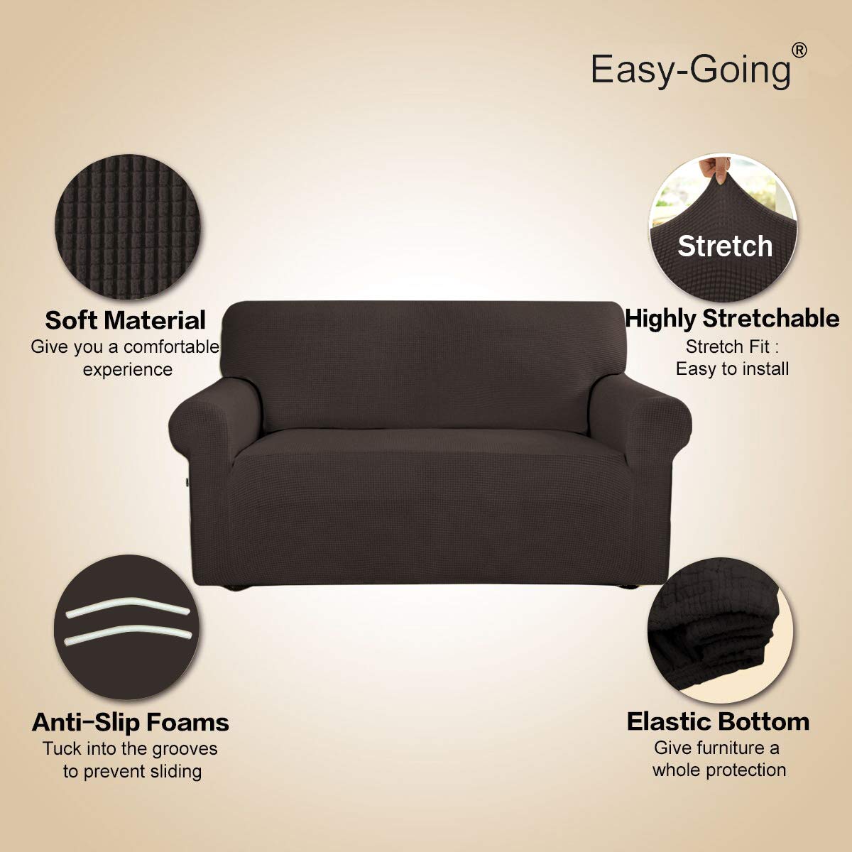 Easy-Going ancre mousse antidérapante maintien stable de la housse
