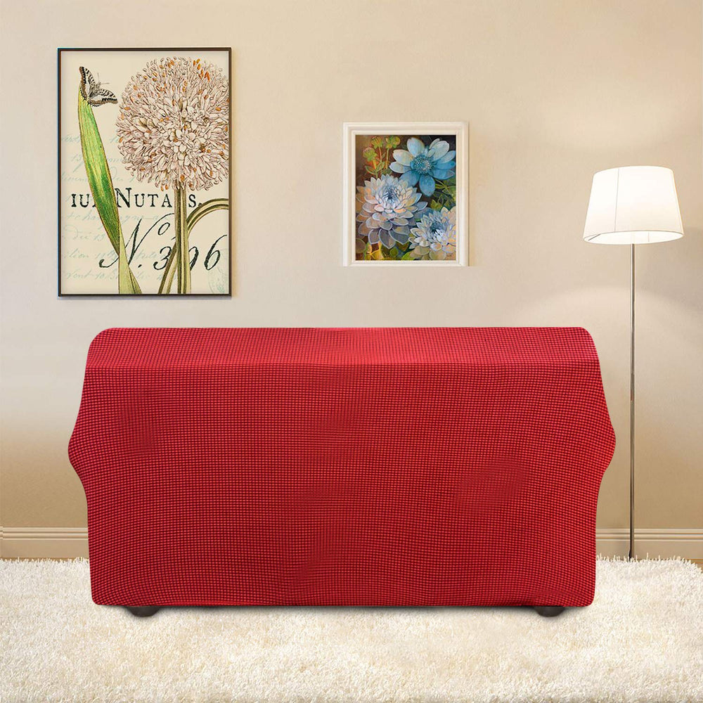 Easy-Going loveseat habillé rouge en salon décor fêtes pratique