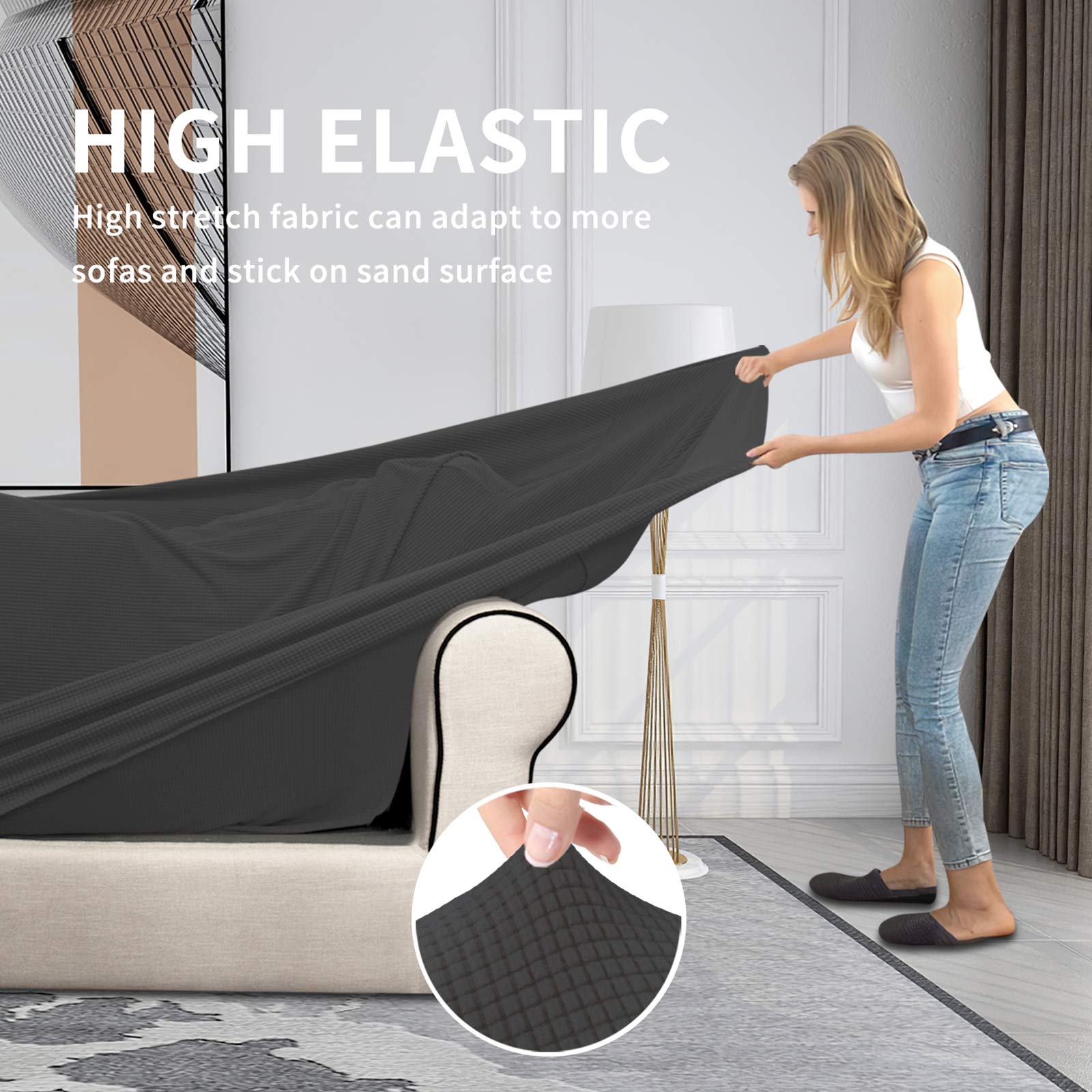 Easy-Going maintien élastique sous canapé garantissant une tenue anti-glisse