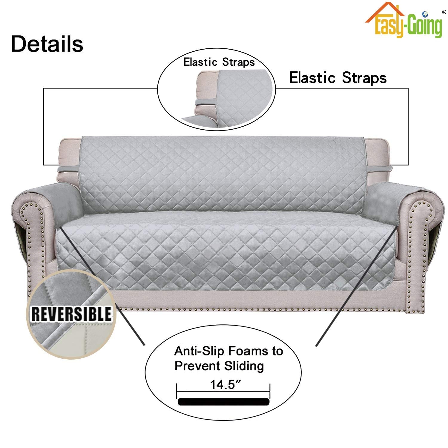 Easy-Going gros plan tissu matelassé durable et résistant aux taches