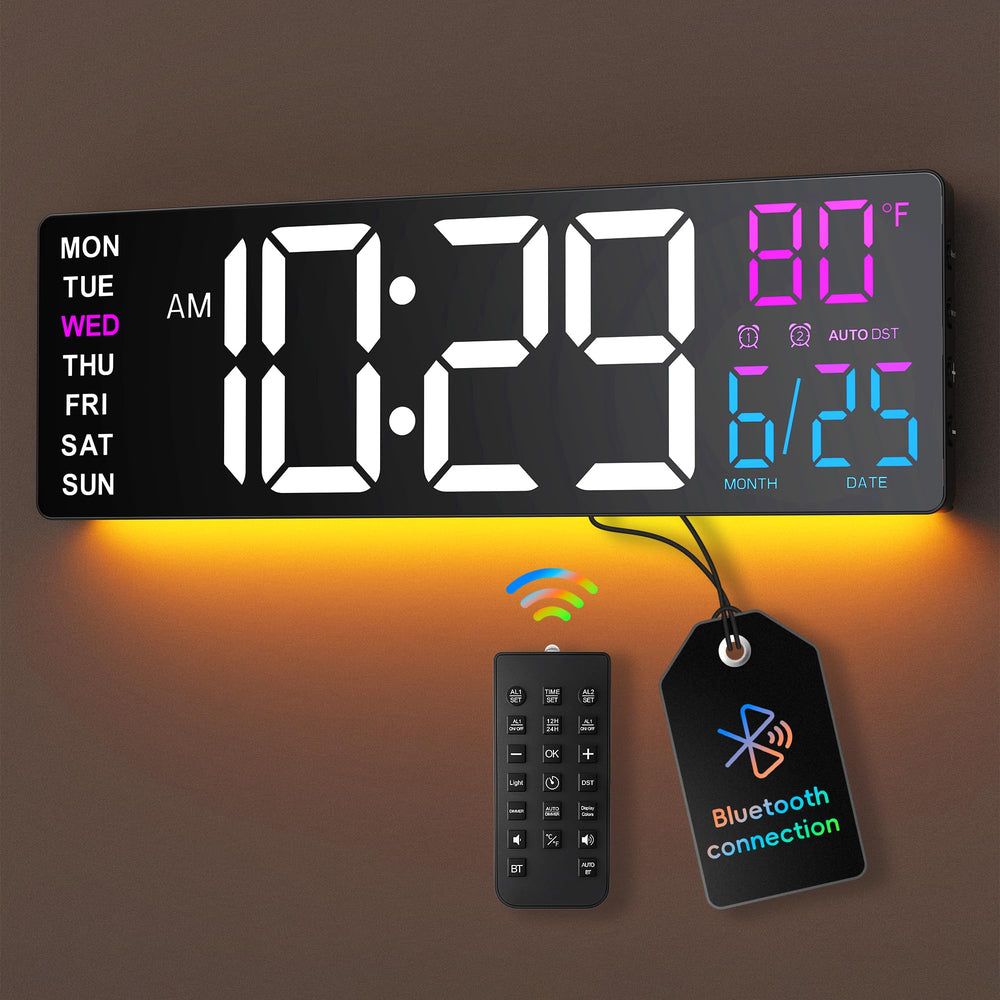 EASYERA vue de face de l'horloge 16,5" garantissant une lecture nette