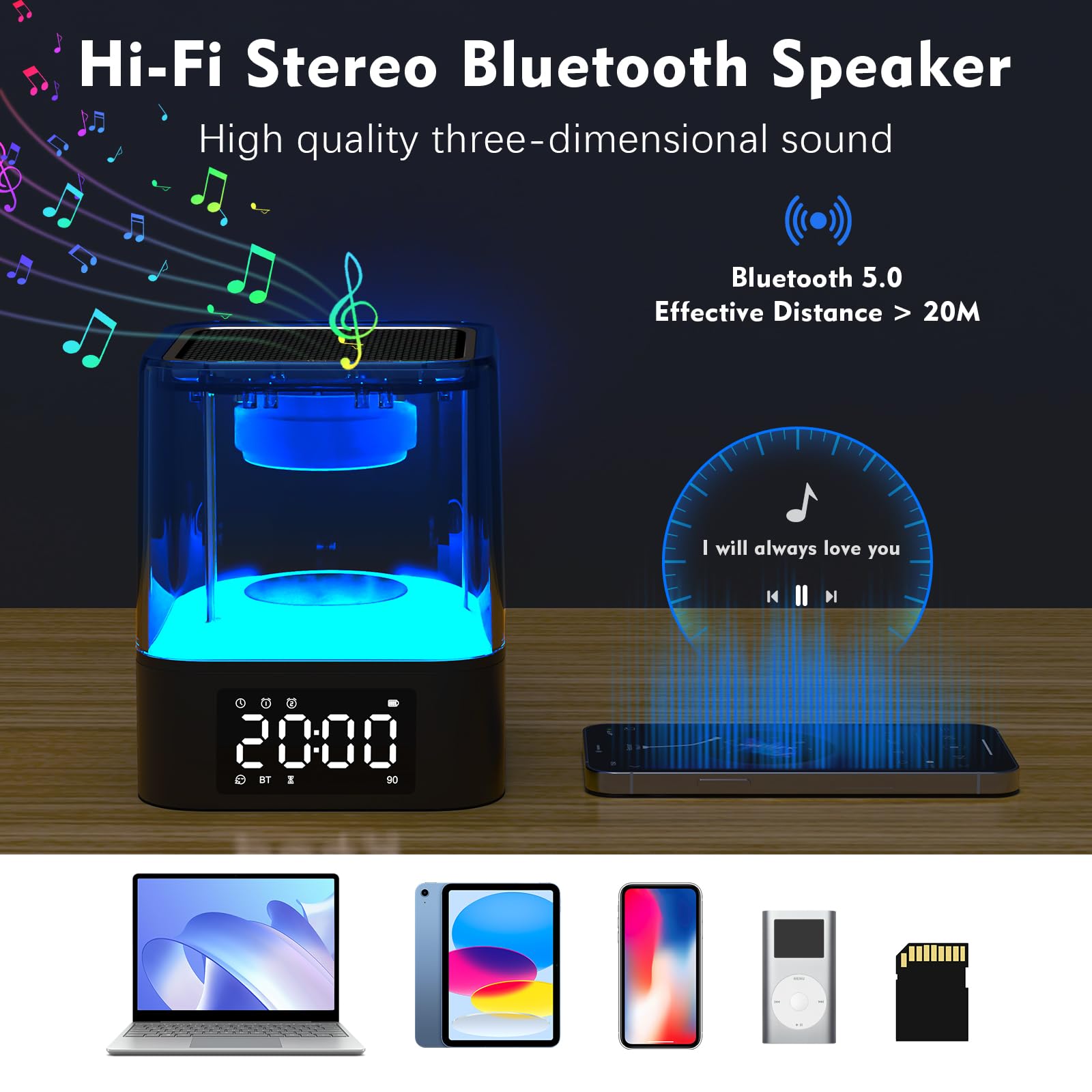 Ebhako détail panneau tactile pour régler lumière et snooze