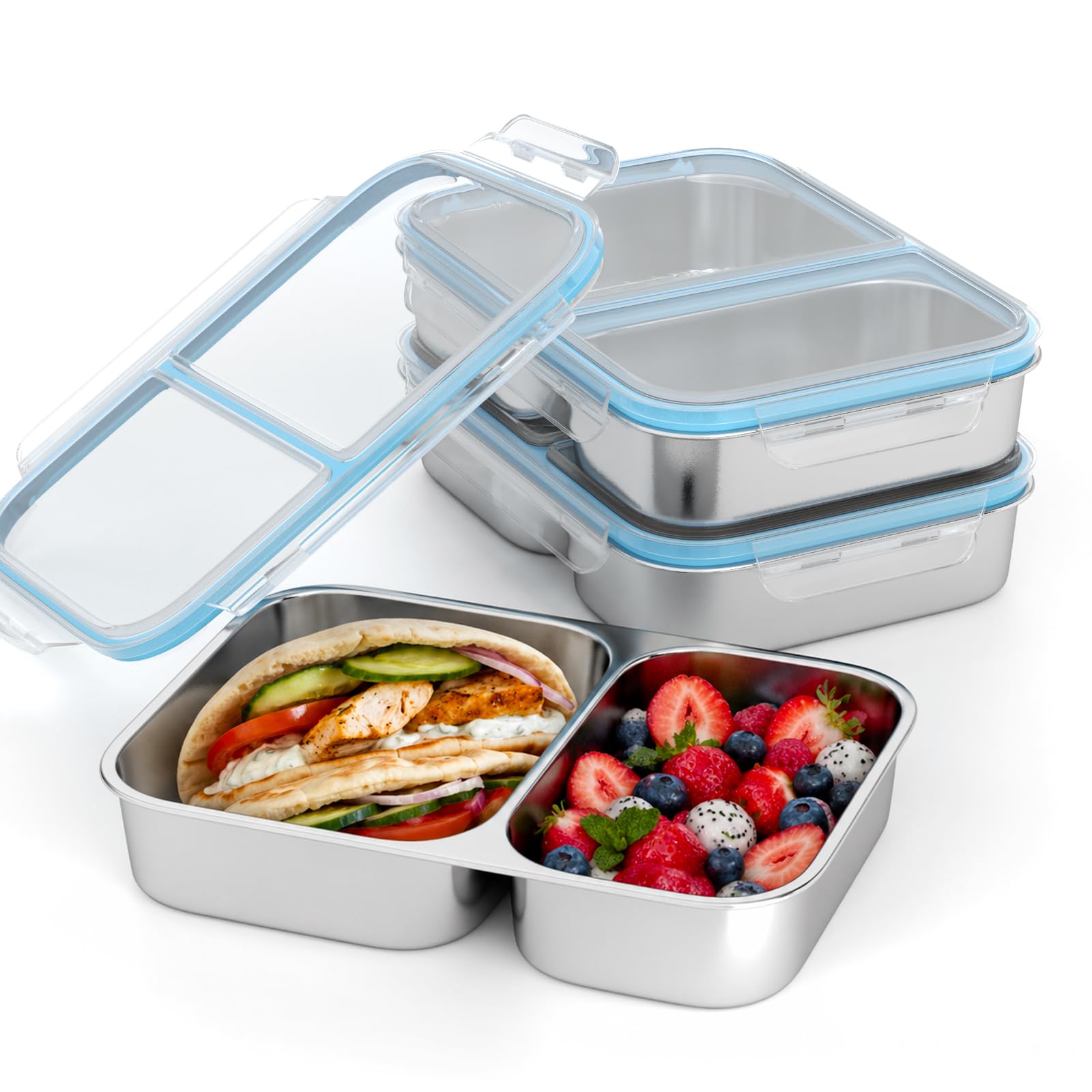 EC-Gaze boîte repas ouverte montrant deux compartiments pratiques
