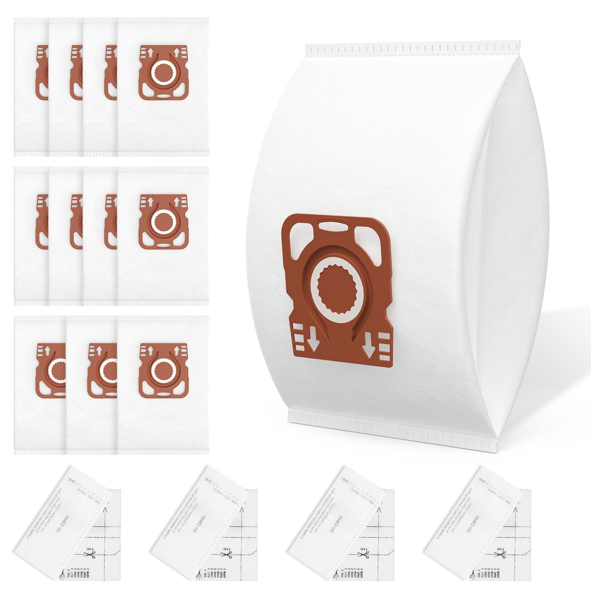 Ecleanfy packaging devant montrant le pack de 12 sacs pour stockage efficace
