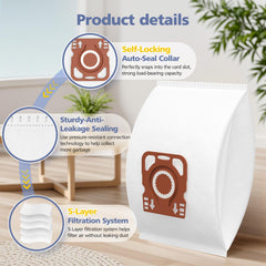 Gros plan sur la texture des sacs Ecleanfy HyClean Air TU/CO pour meilleure rétention