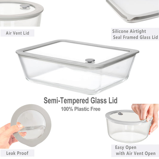 EcoEvo détail du couvercle en verre et cadre silicone garantissant fermeture étanche