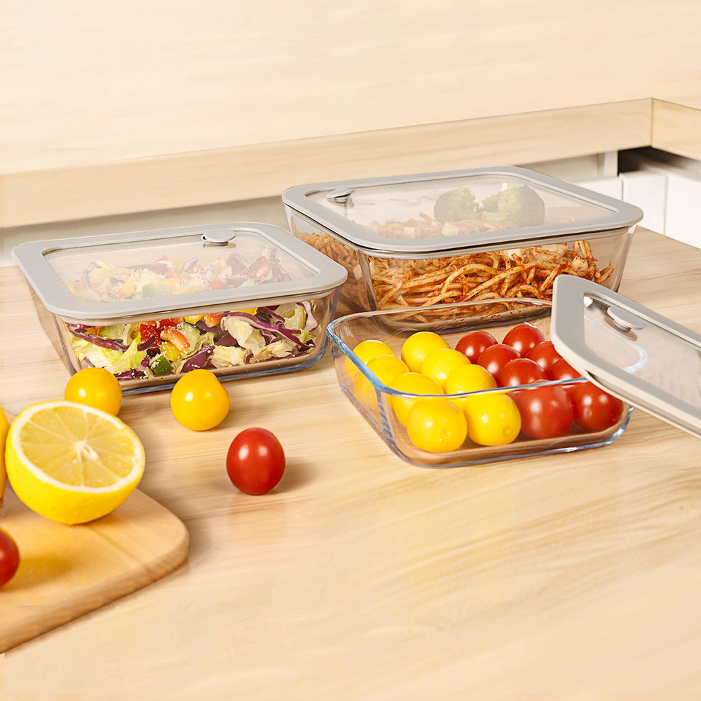 EcoEvo surface verre borosilicate résistante et claire pour cuisson et conservation