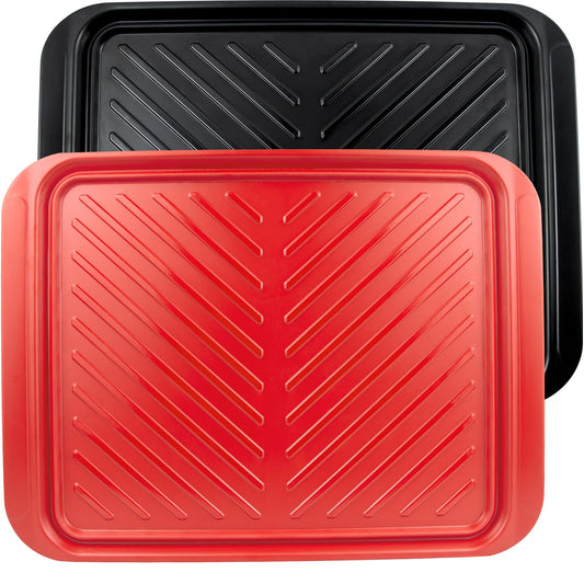 ECOIOU plateau face avant noir et rouge montrant code couleur pour cru et cuit