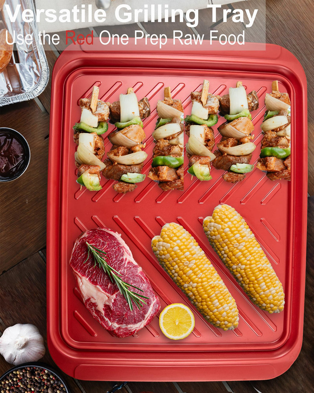 ECOIOU plateau noir servant des grillades chaudes pour présentation élégante