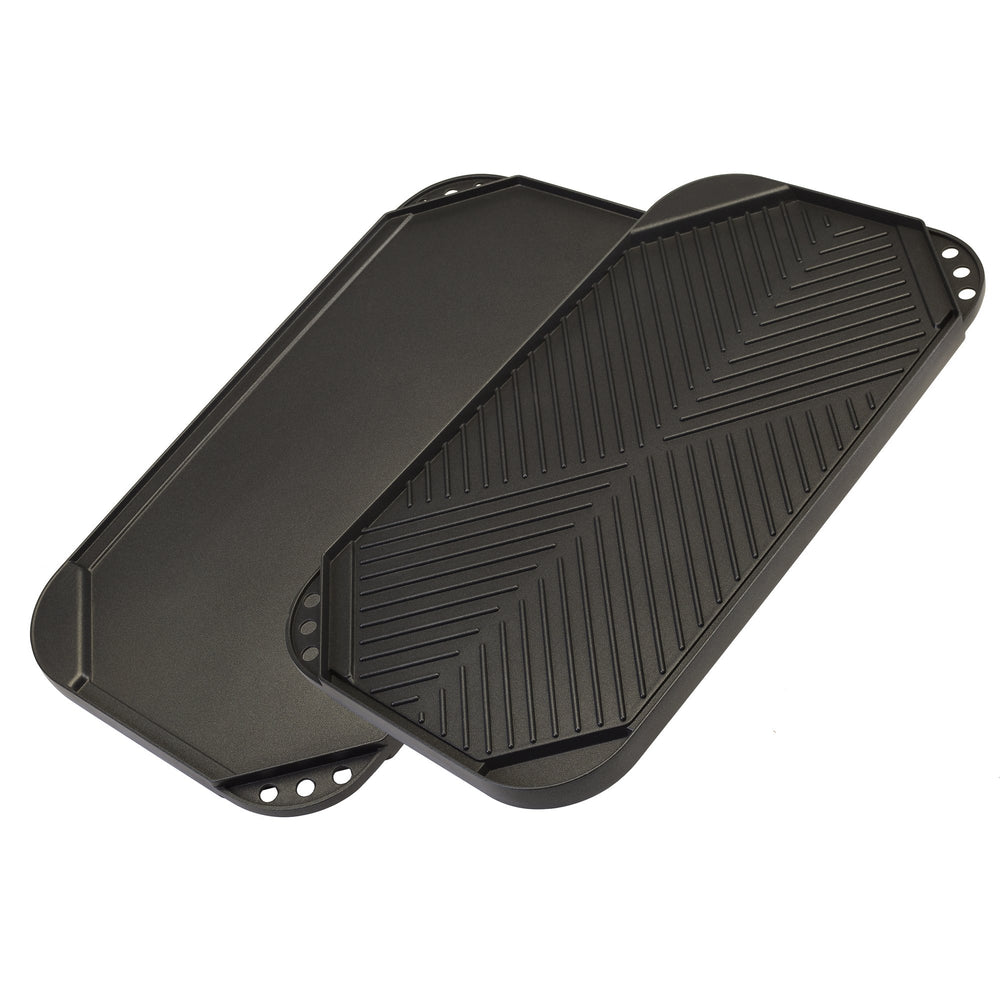 Ecolution face grill montrant marques de cuisson et gain de goût