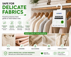 ECOTASTIC piège placé dans un placard protégeant vêtements et espaces de rangement