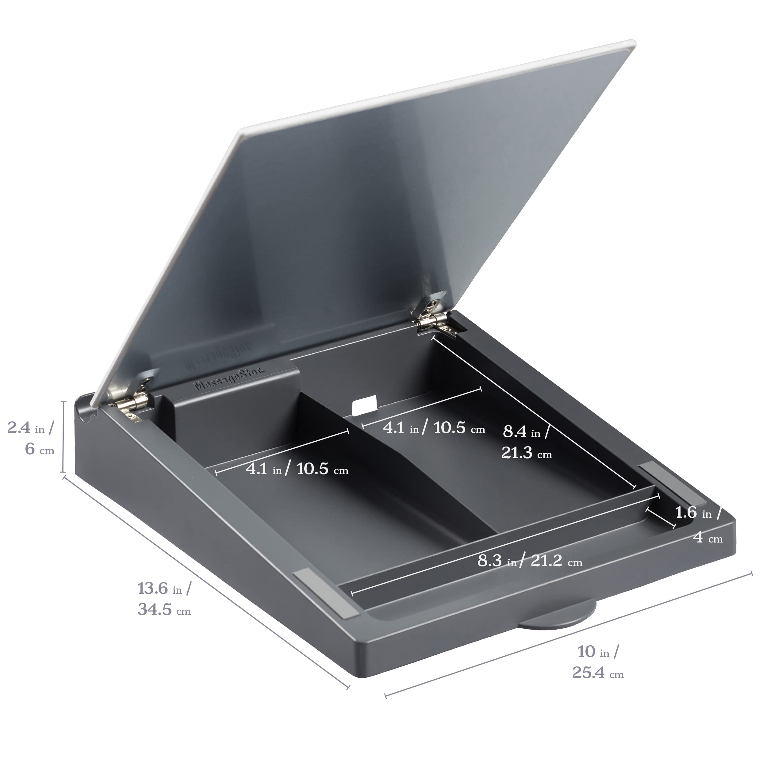 ECR4Kids rangement interne ouvert montrant quatre compartiments, maintien du désordre