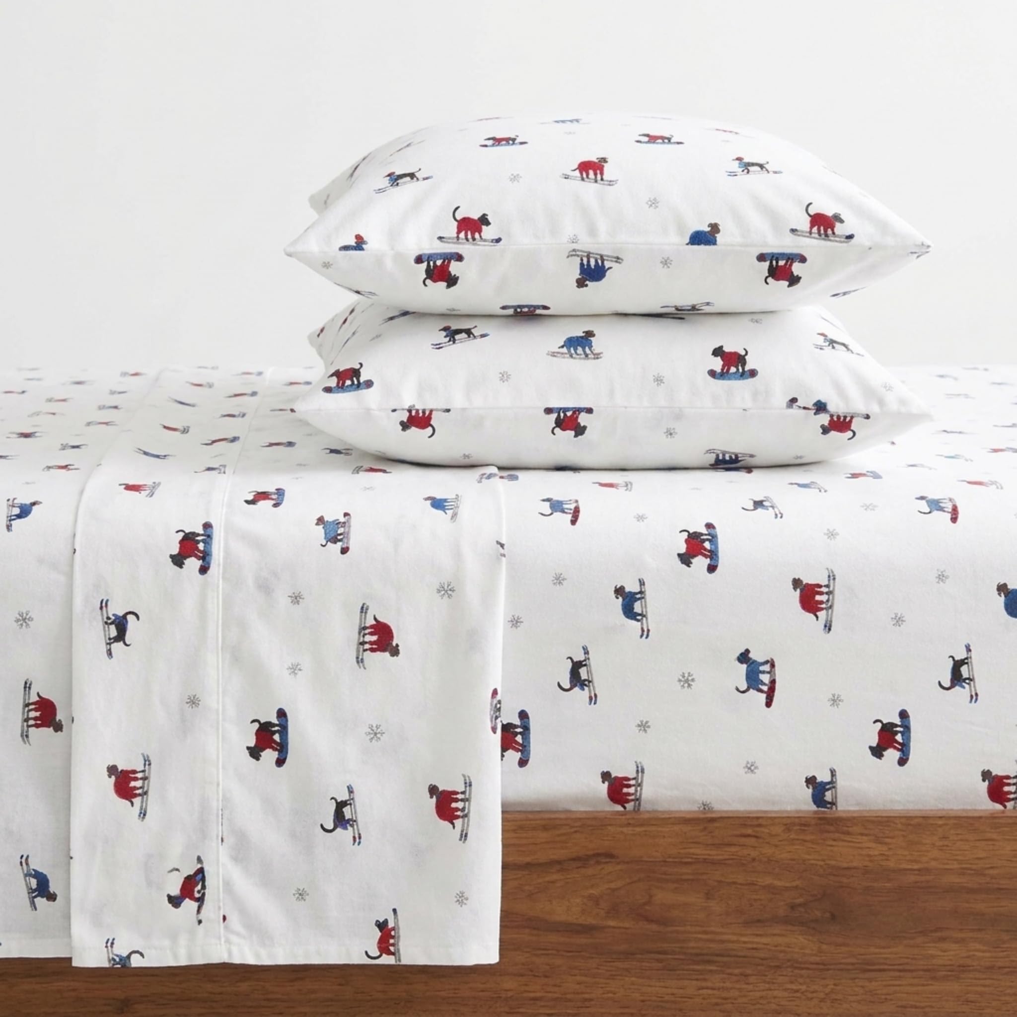 Eddie Bauer vue avant du set de draps flanelle, confort douillet instantané