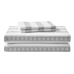 Eddie Bauer vue avant du set avec motif Snowflake Fair Isle apportant chaleur