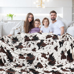 Edenleaf couverture motif vache sur canapé apportant chaleur déco