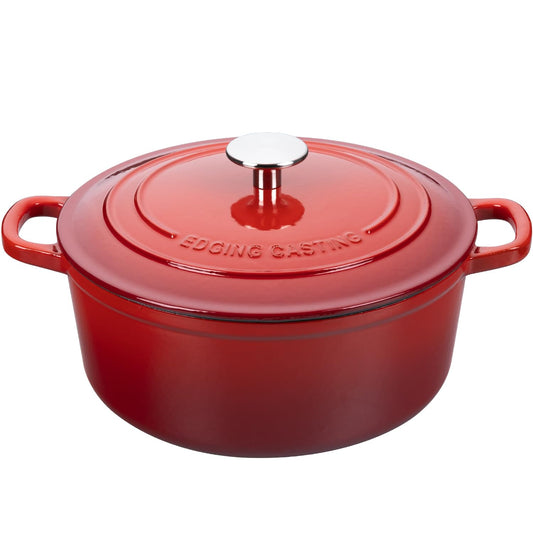 EDGING CASTING cocotte face avant rouge montrant design robuste et finition émaillée