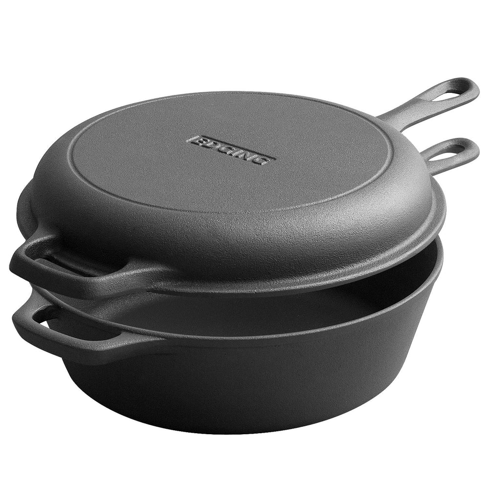 EDGING CASTING cocotte 2-en-1 vue frontale montrant polyvalence