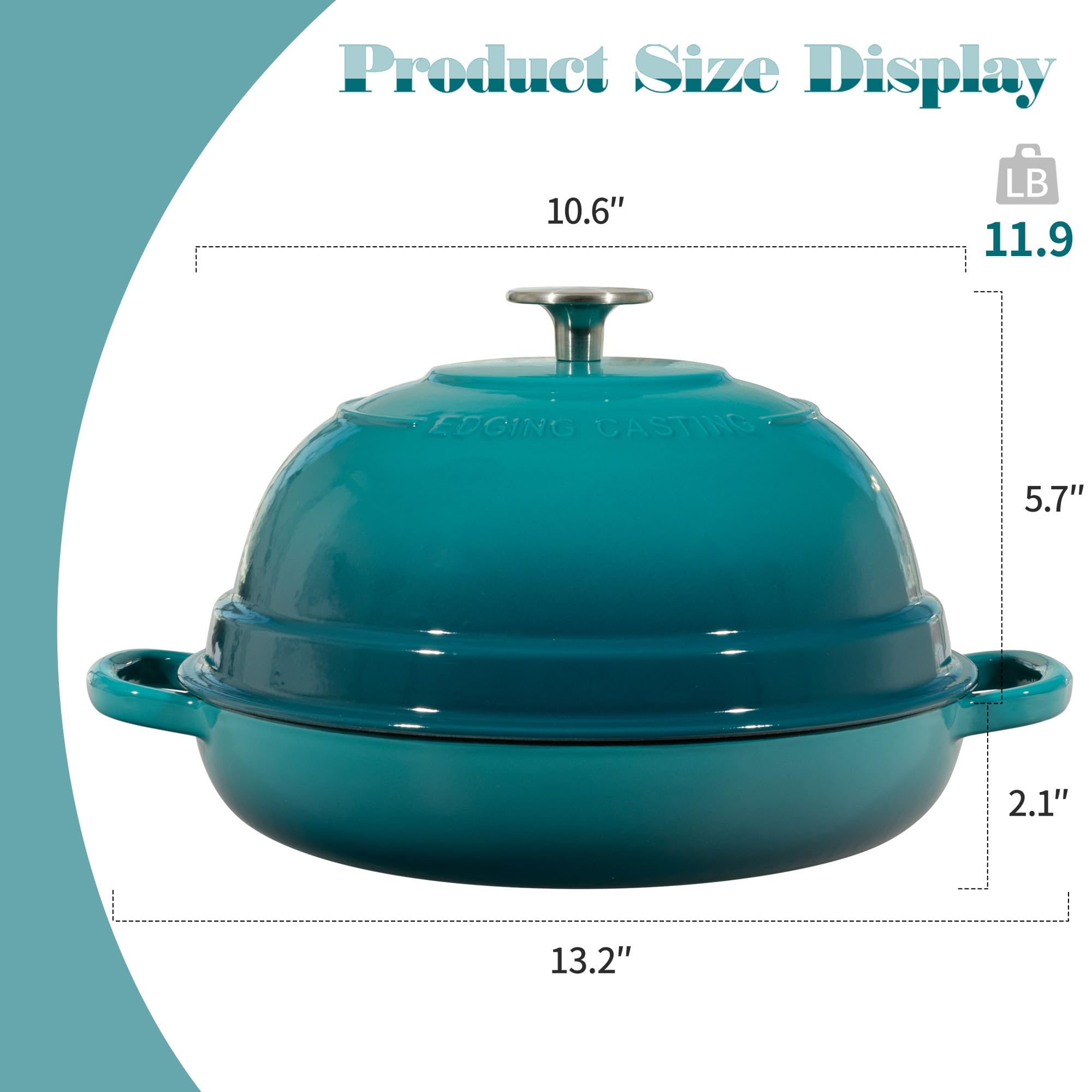 EDGING CASTING gros plan du bouton inox solide pour une prise sûre