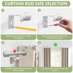 Edidonson tringle installée avec rideau, facilité d'utilisation