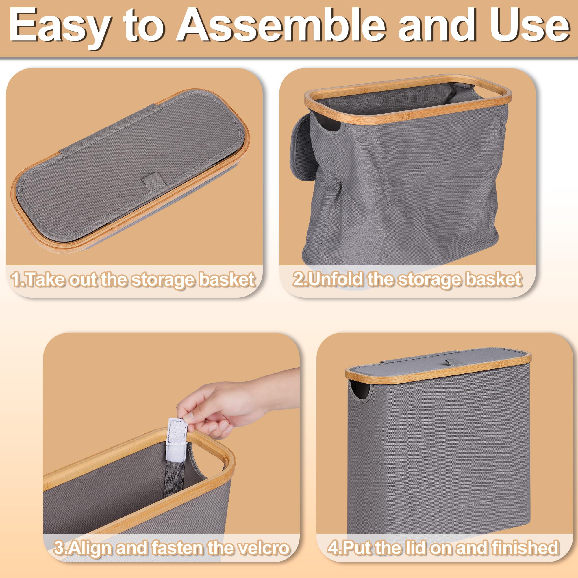 efluky corbeille pliée rangement compact économise de l'espace