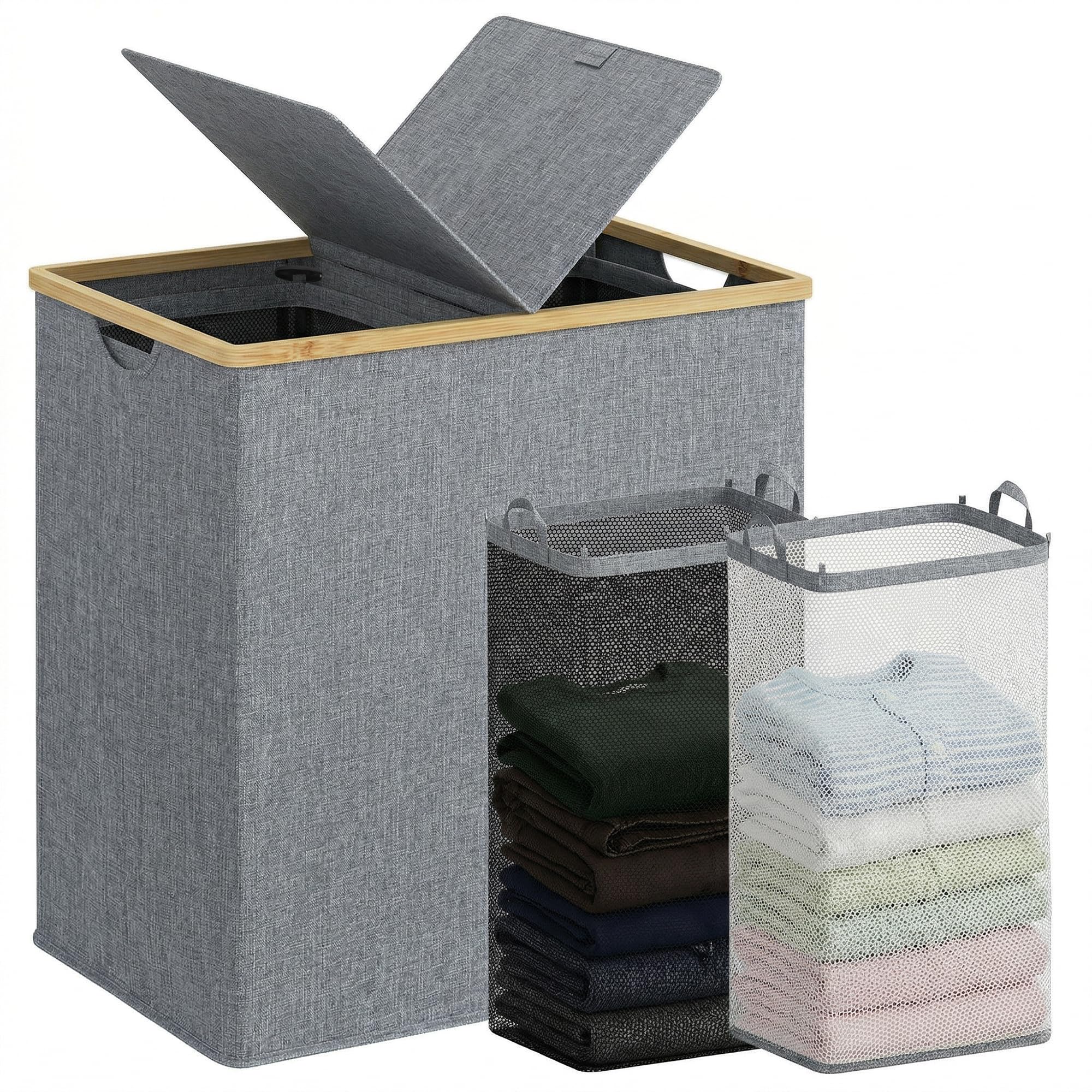 efluky panier face bleu-gris, rangement élégant et pratique