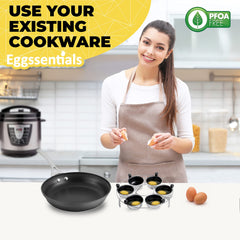 Eggssentials gros plan coupelle en acier, cuisson uniforme