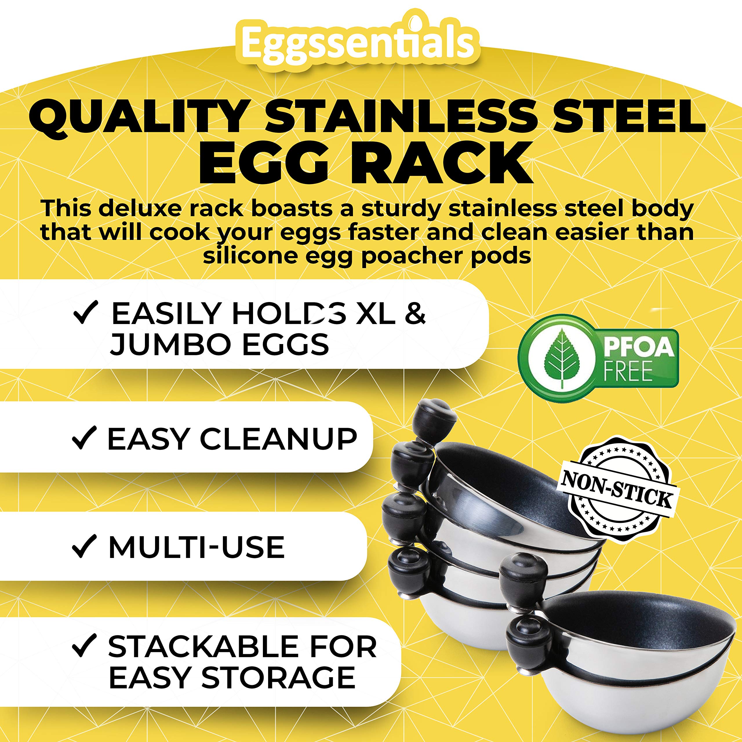 Eggssentials œufs pochés dans coupelles, présentation soignée