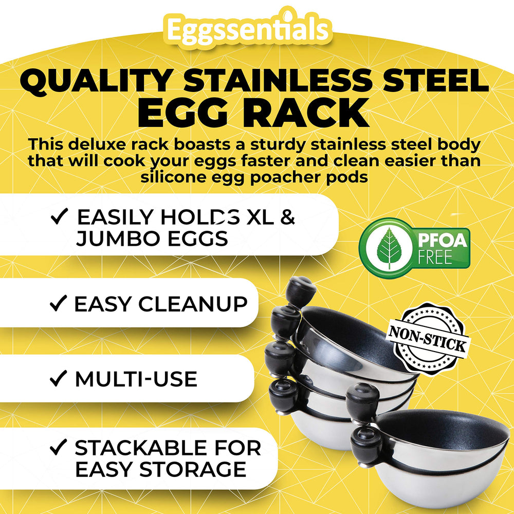 Eggssentials œufs pochés dans coupelles, présentation soignée