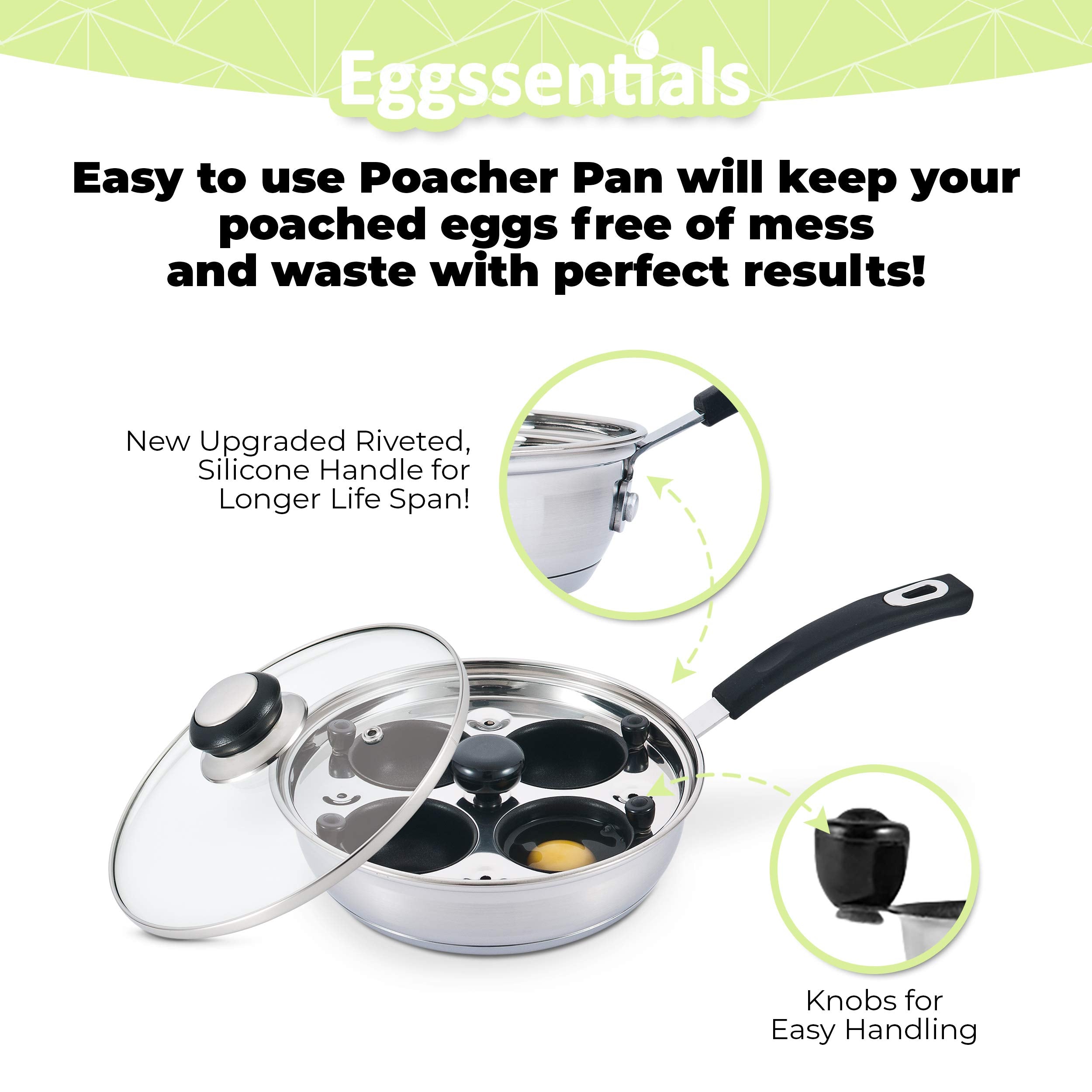 Eggssentials spatule retirant un œuf poché pour service propre