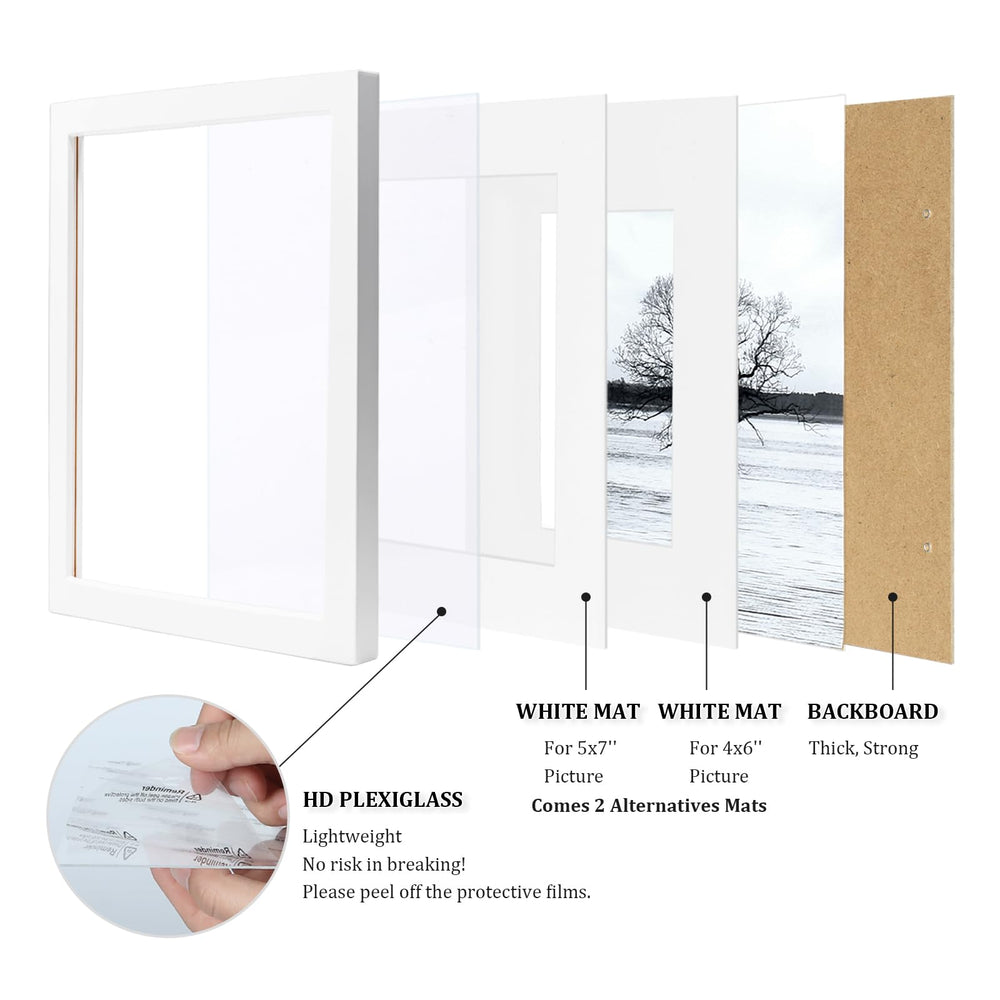 Egofine cadre affichant passe-partout 5x7 pour centrage net