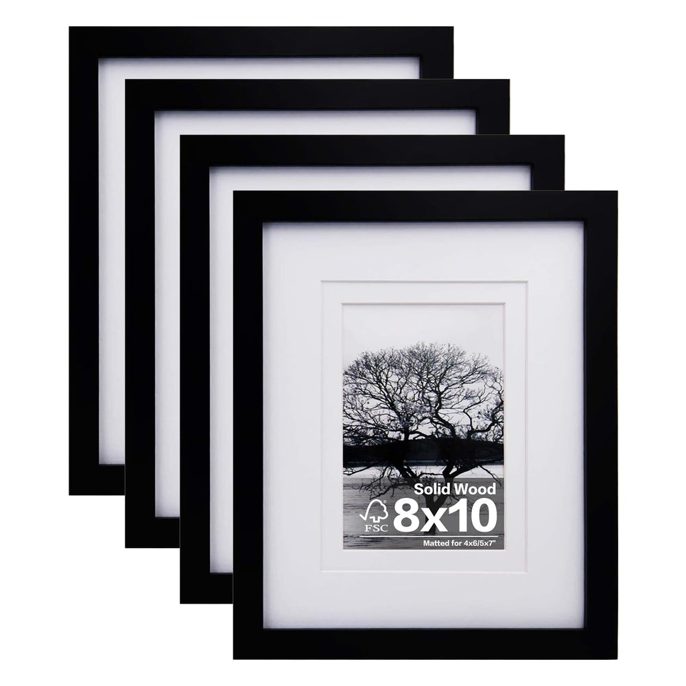 Egofine cadre 8x10 face avant noir présentant une photo nette et élégante