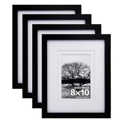 Egofine cadre 8x10 face avant noir présentant une photo nette et élégante