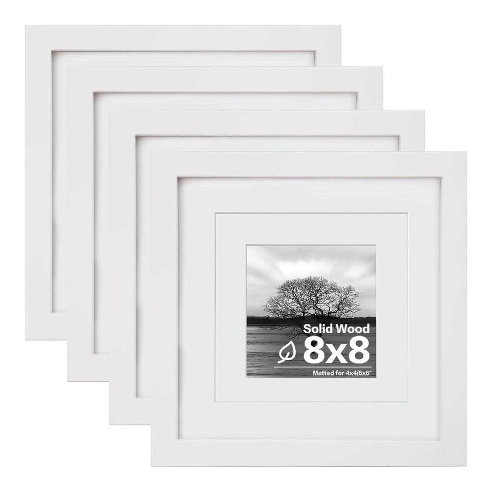 Egofine cadre face avant blanc présentant une photo avec finition nette
