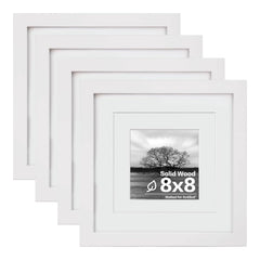 Egofine cadre face avant blanc présentant une photo avec finition nette
