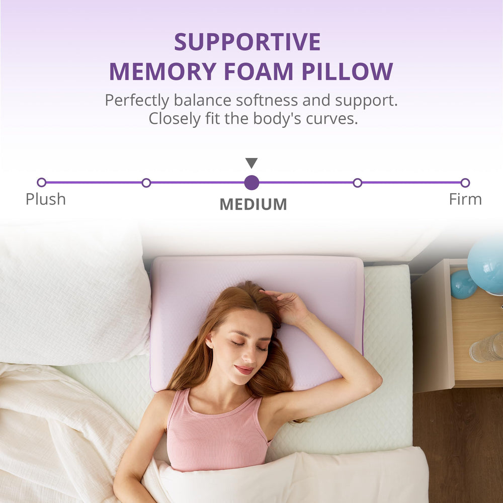 EGOHOME mousse mémoire vue de côté montrant support cervical confortable