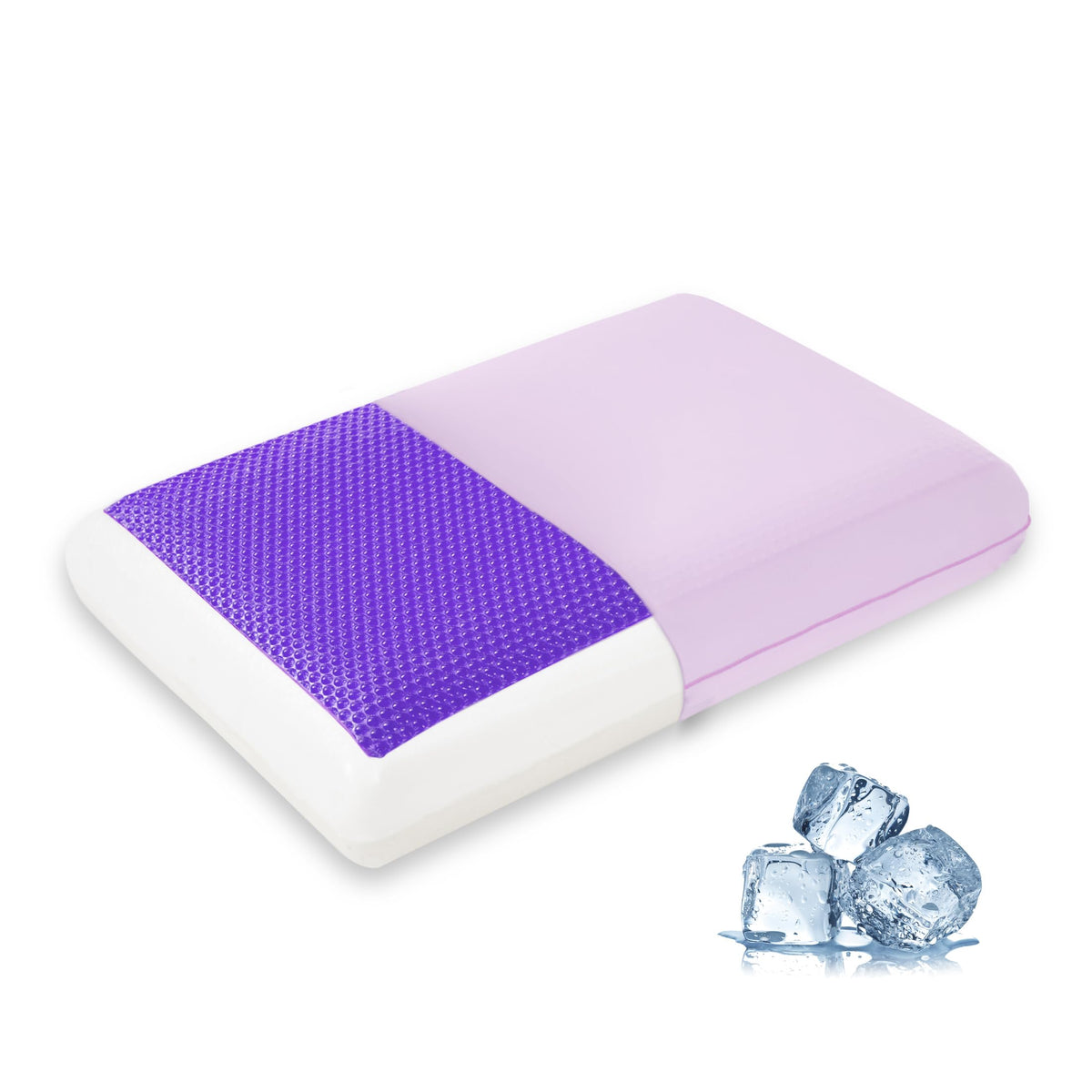 EGOHOME oreiller face avant montrant la forme ergonomique et refroidissement