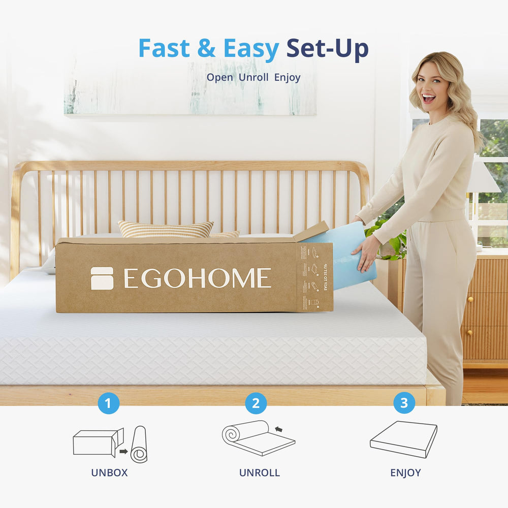 EGOHOME comparaison d'épaisseur 2 pouces montrant niveau d'amorti