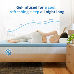 Topper EGOHOME déployé sur un matelas offrant surface plus moelleuse