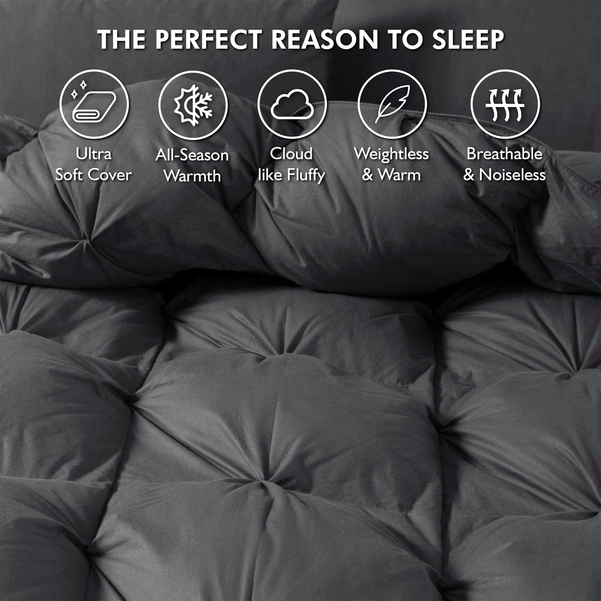 EGYPTIAN BEDDING coin cousu avec boucle pour fixer la housse et stabilité