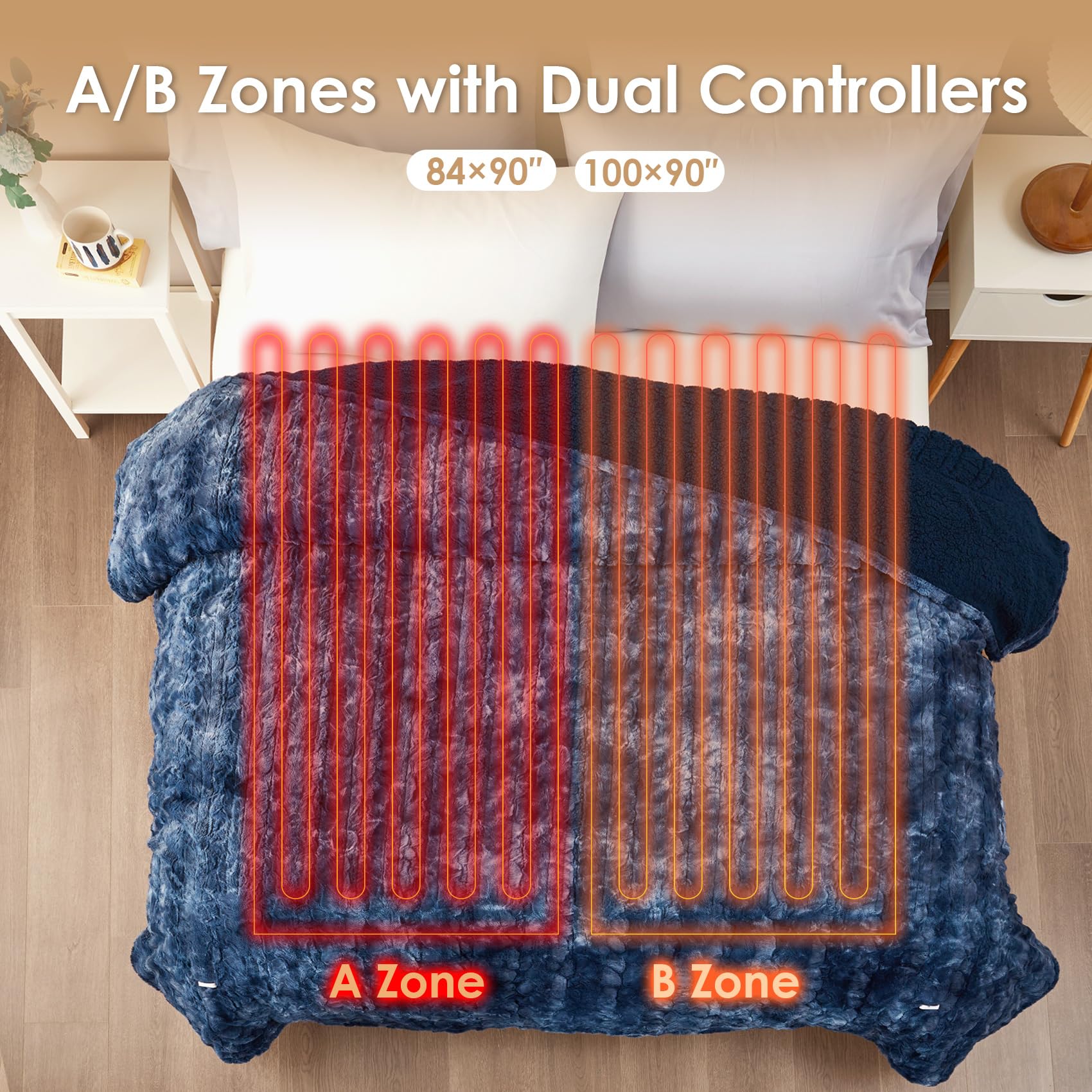 EHEYCIGA couverture sur lit double pour chaleur partagée et confort personnalisé