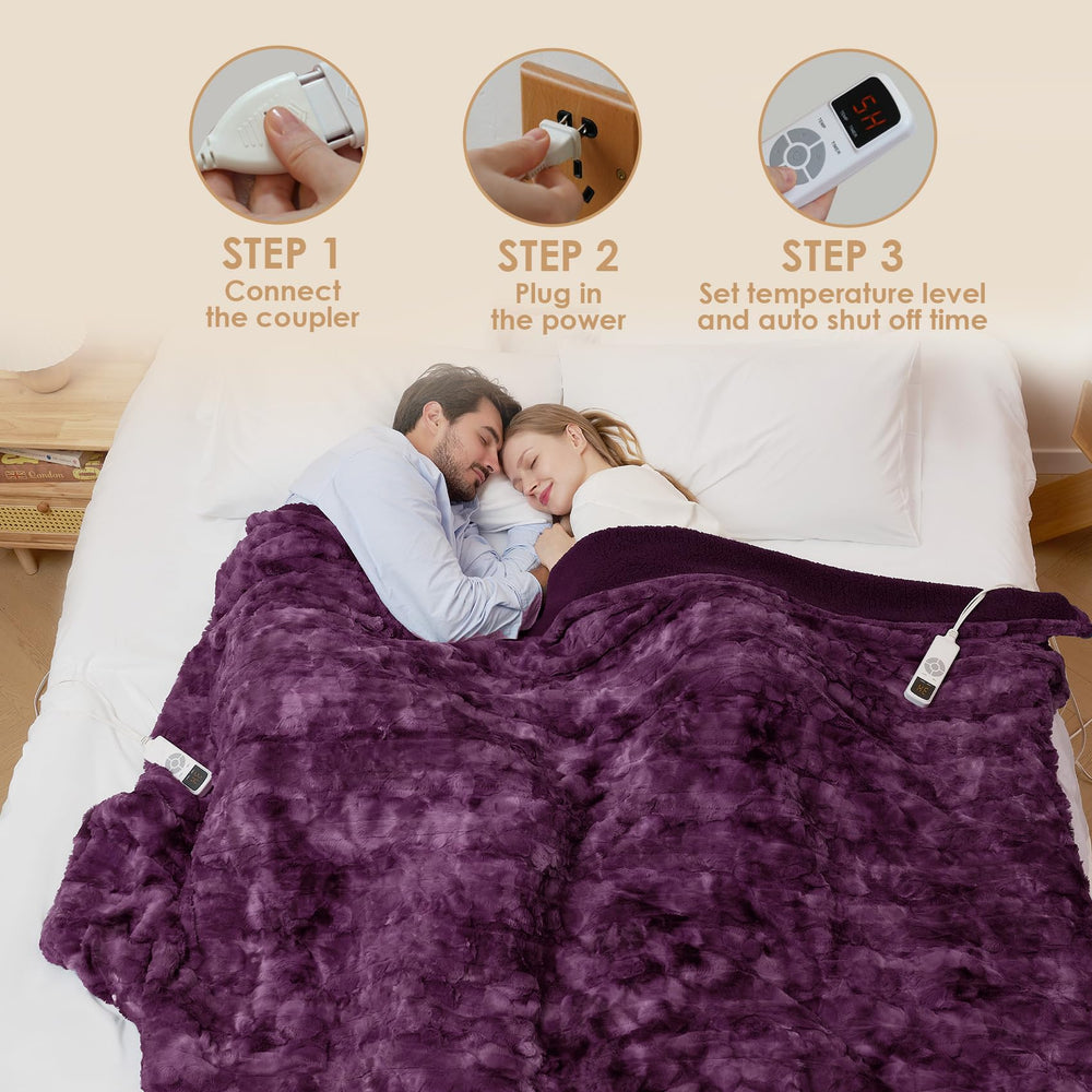 EHEYCIGA texture fausse fourrure en gros plan, douceur et confort tactile