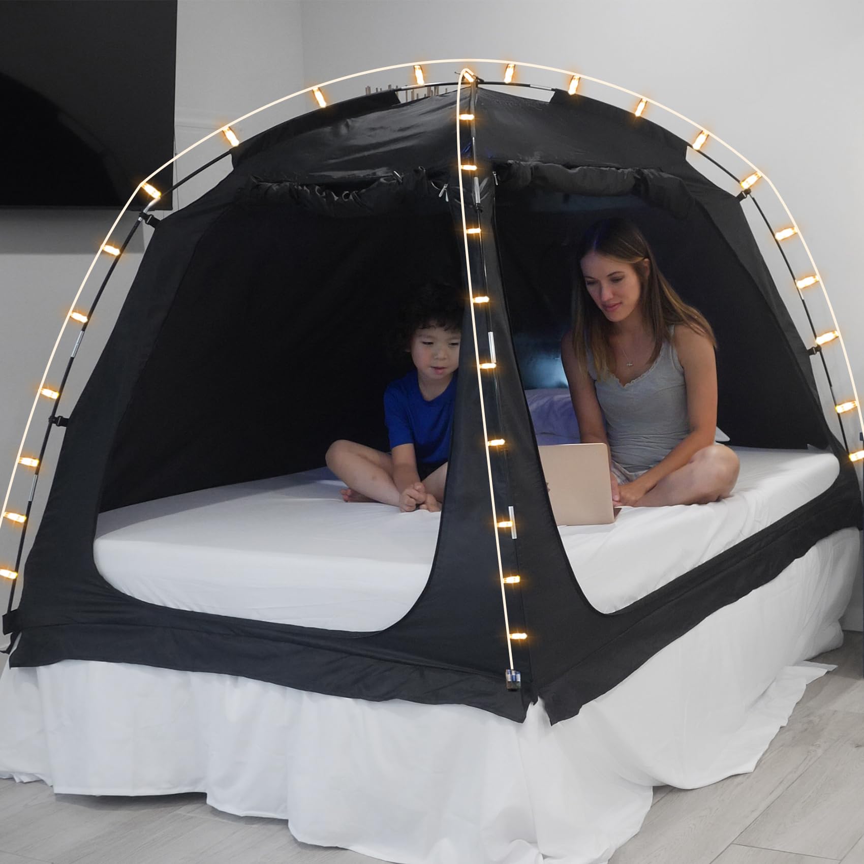 EighteenTek tente installée dans une chambre illustrant espace privé relaxant