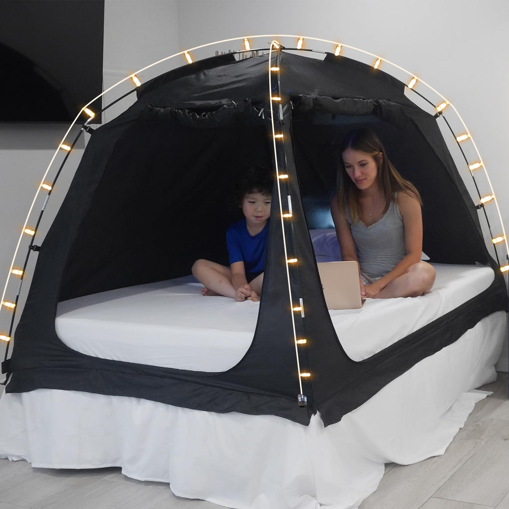 EighteenTek tente installée dans une chambre illustrant espace privé relaxant