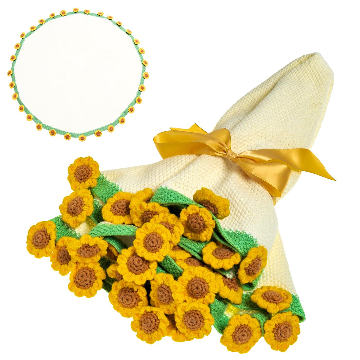 EIGHTOWN plaid bouquet devant montrant motif tournesol et confort décoratif