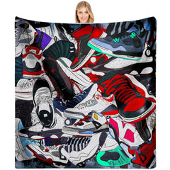 EISKBC plaid face complète montrant le motif sneaker et ajout décoratif