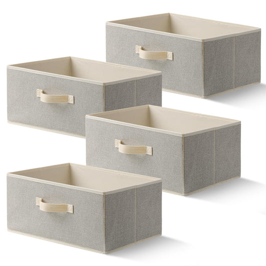 EITMOW face avant du panier beige, rangement esthétique et fonctionnel