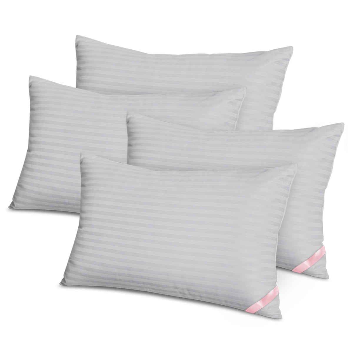 EIUE oreillers pack de 4 face avant montrant soutien moelleux